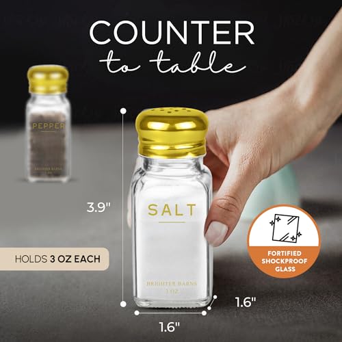 Gold Salt and Pepper Shakers Set by Brighter Barns