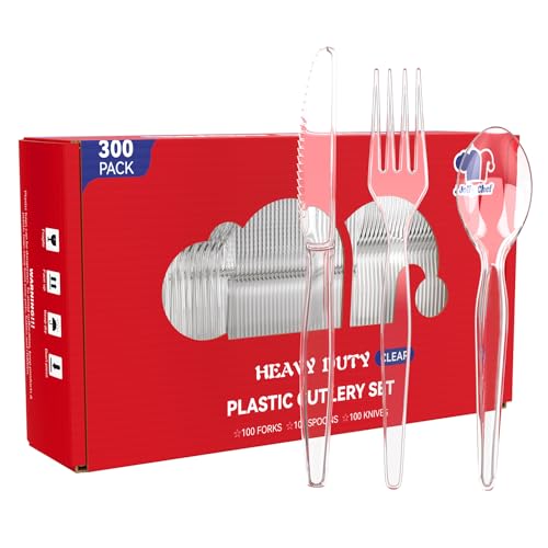 300 Count Clear Plastic Silverware