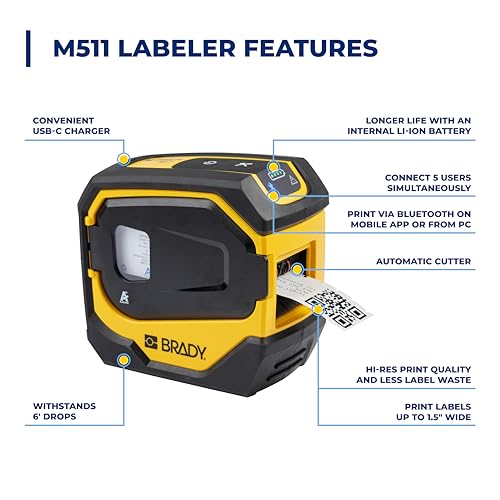 M511 Portable Wireless Industrial Label Printer (11 Count)