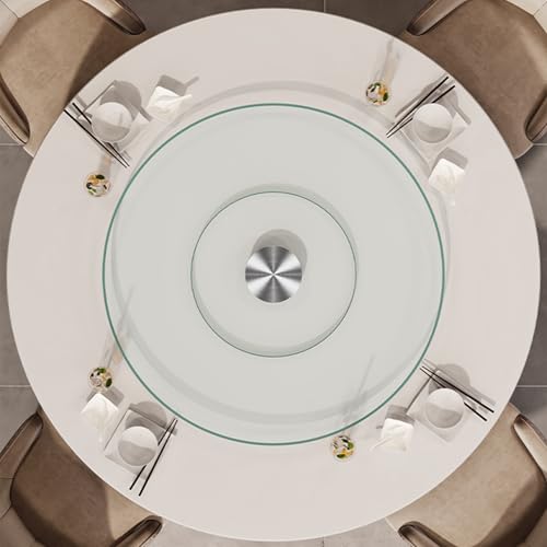 26.7 inch Lazy Susan for Table Top Tempered Glass Rotating Serving Tray for Dining Table