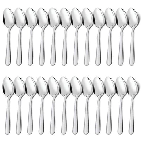 24 Pieces Dinner Spoons Set Silverware (24 Count)