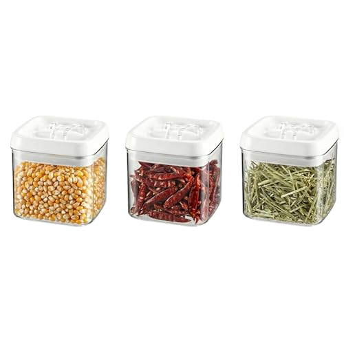 Flip Tite Food Storage Container 4" Small Size Airtight Lid Lock Top (3 Count)
