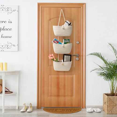 Over the Door Hanging Baskets with Button Strap (2.07 Count)