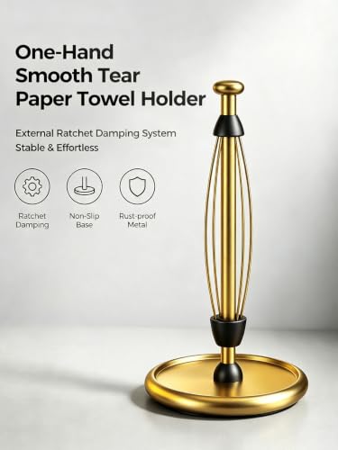 Paper Towel Holder Countertop with Weighted Base