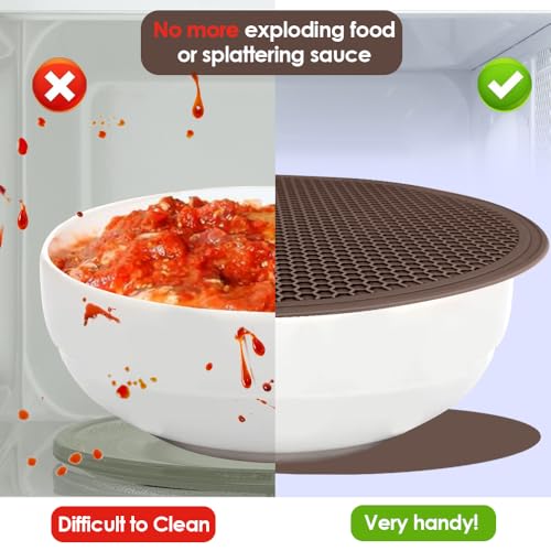 Brown Silicone Microwave Mat 12 inch Extra Large Multi