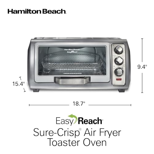 Easy Reach 6 Slice Countertop Air Fryer Toaster Oven Combo