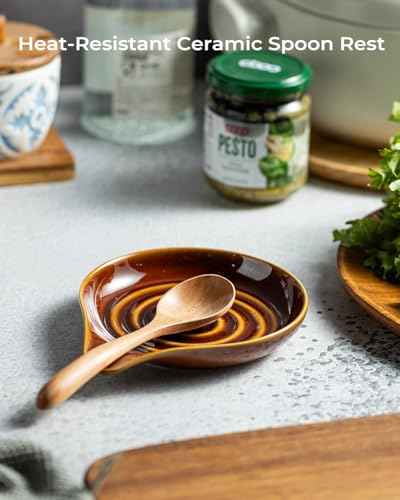 Spoon Rest Ceramic Spoon Rest for Stove Top Cooking Spoon Holder