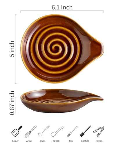 Spoon Rest Ceramic Spoon Rest for Stove Top Cooking Spoon Holder