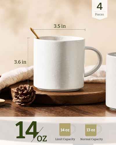 Coffee Mugs Set of 4 (4 Count)