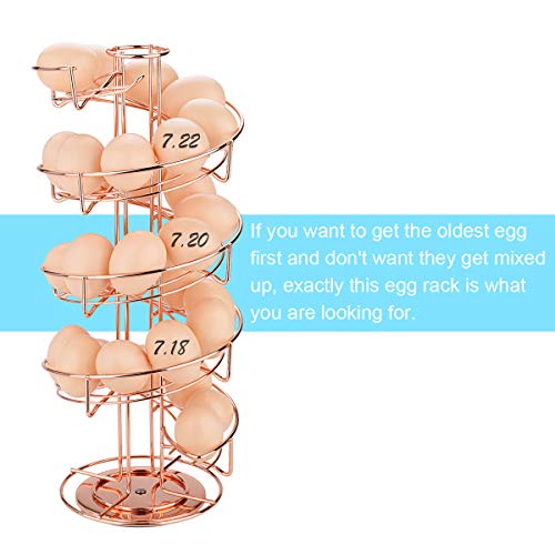 Spiral Design Metal Egg Skelter Dispenser Rack