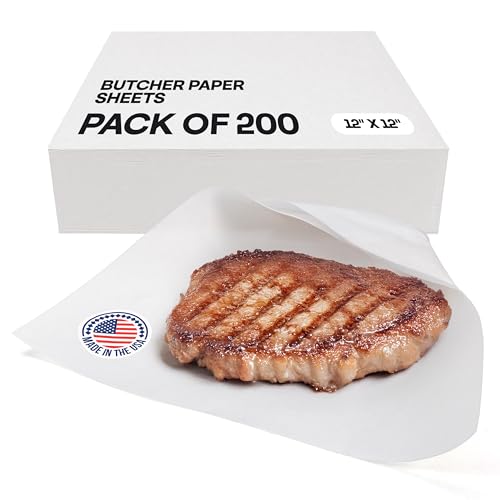 White Butcher Paper Sheets 12" x 12" (200 Count)