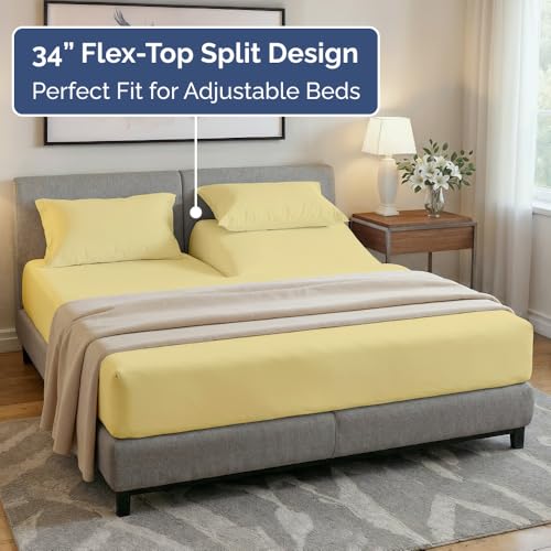 Flex Top Split Head King 4 Piece Sheet Set