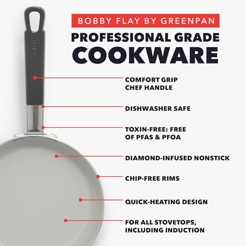 x Bobby Flay 8" Diamond Ceramic Nonstick Frying Pan