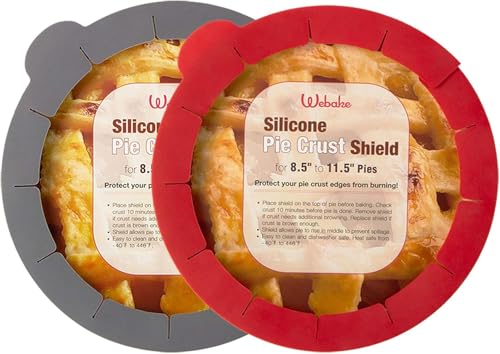 Pie Crust Protector Shield Adjustable Pie Crust Shield Fits 11.5 (2 Count)