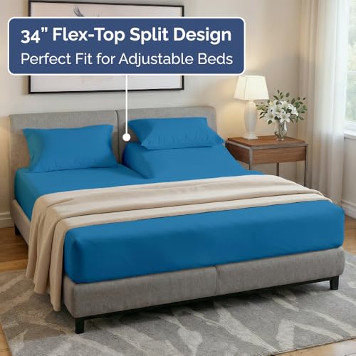 Flex Top Split Head King 4 Piece Sheet Set