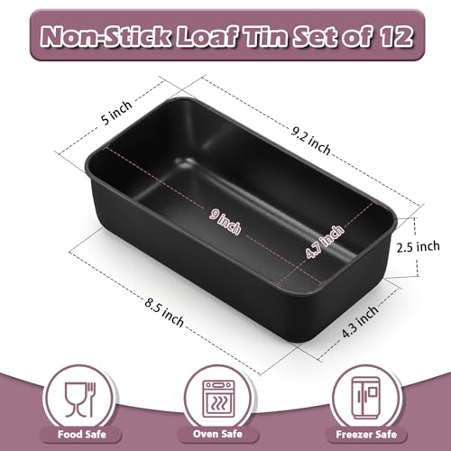 Loaf Pan 9 x 5 Inch Stainless Steel Bread Pan (12 Count)