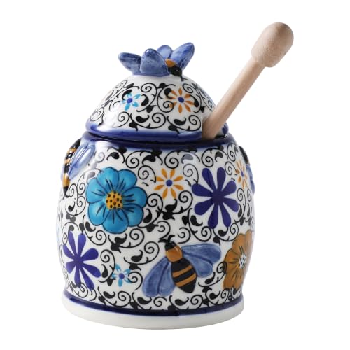 10oz Hidden Nook Handpainted Ceramic Honey Jar (10 Fl Oz)