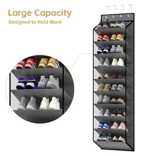 10 Tiers Mesh Over Door Shoe Organizer Storage