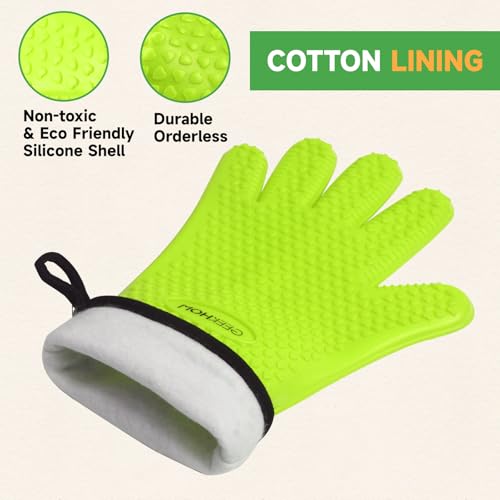 BBQ Gloves Heat Resistant Oven Mitts (2 Count)