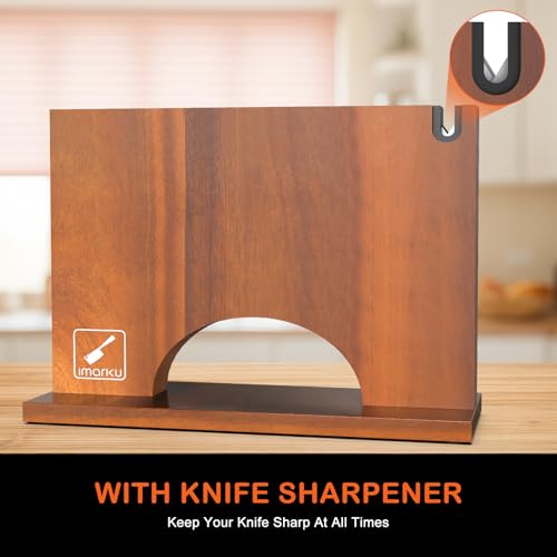Magnetic Knife Block with Built