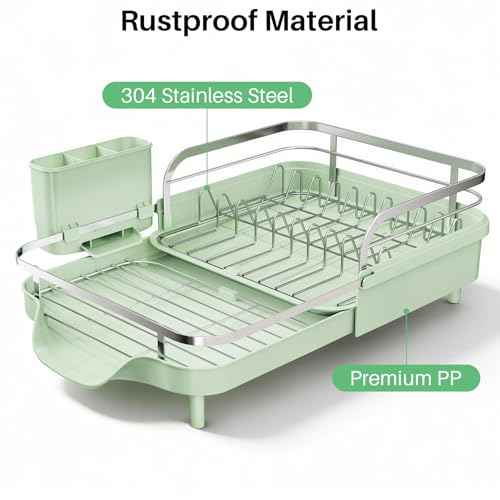 Expandable Dish Drying Rack for Kitchen Counter