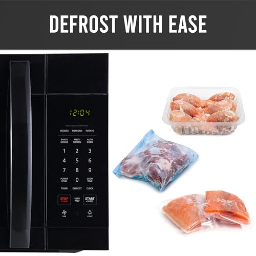 Over-the-Range Microwave Oven, 1.7 Cu. Ft., 1000W, Sensor Cooking, Auto Reheat, Multi-Stage Cooking, Melt/Soften Feature, Child Safety Lock, LED Display - Space Efficient & Powerful
