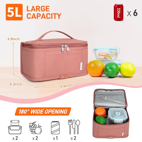 NOL Small Lunch Bag Mini Lunch Box Insulated Lunch Bag for Men