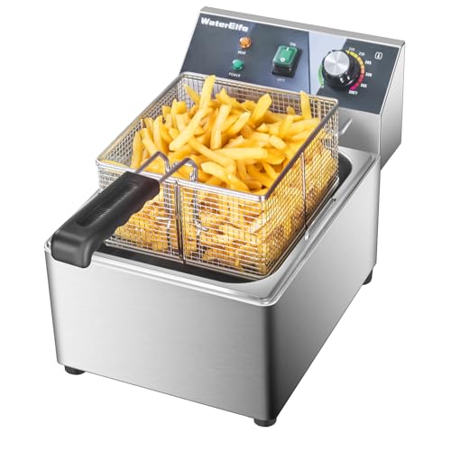 Electric Deep Fryer Commercial Deep Fryer With Basket 1800W Pounds Troperature Control and Timer Large capacity fryers for home use outdoor