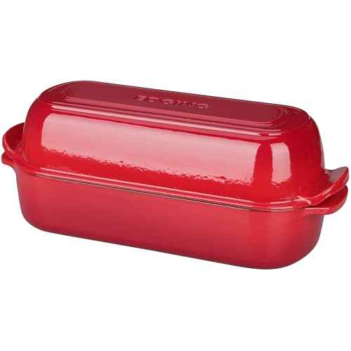 Enameled Cast Iron Loaf Pan with Lid