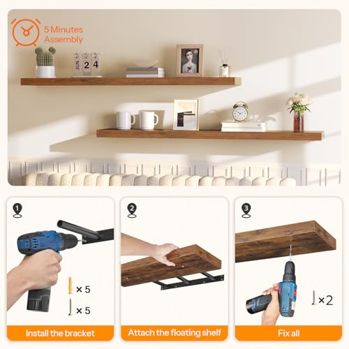 Floating Shelves for Wall (2 Count)