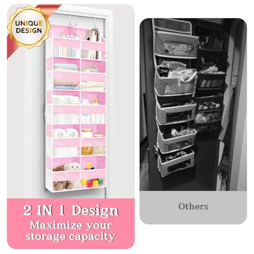 Pink Over The Door Organizer 5 Tiers