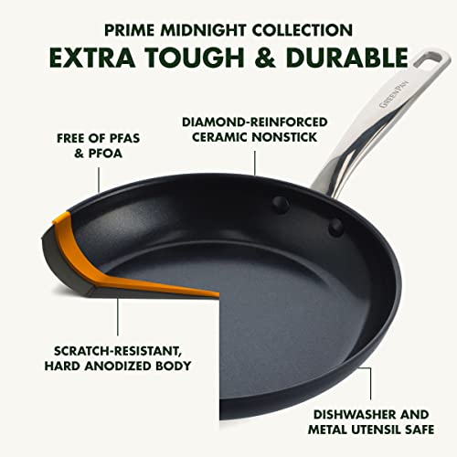 Chatham Black Prime Midnight Hard Anodized Healthy Ceramic Nonstick 11 Piece Cookware Pots and Pans Set