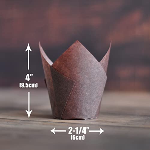 500 pcs Large size Brown Tulip Baking Cups 2 (500 Count)