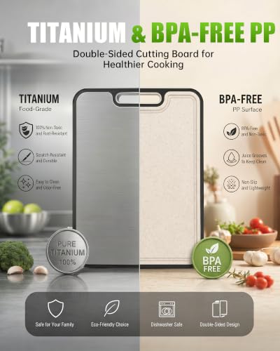 Non Toxic Titanium Cutting Board for Kitchen
