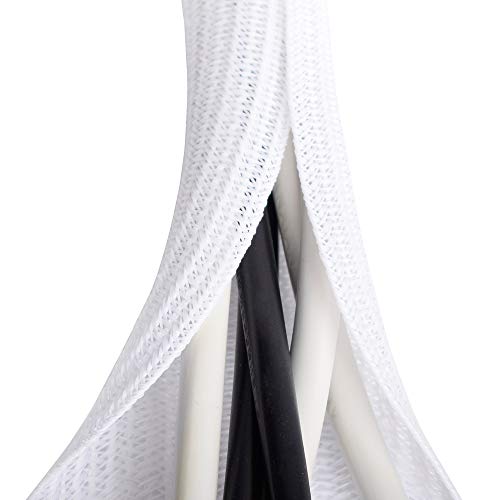 6.6ft 1.2 inch White Cable Sleeve