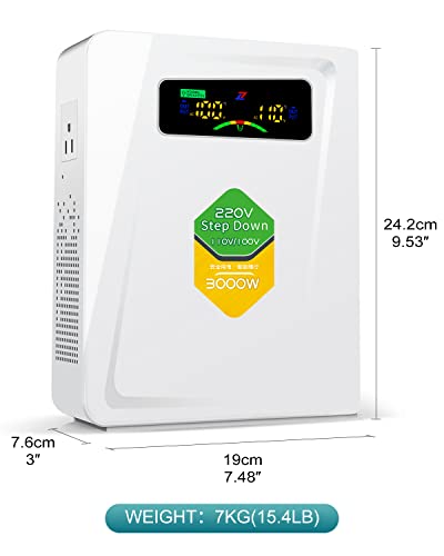 Power Converters 220v to 110v Step Down Transformer Voltage 3000w