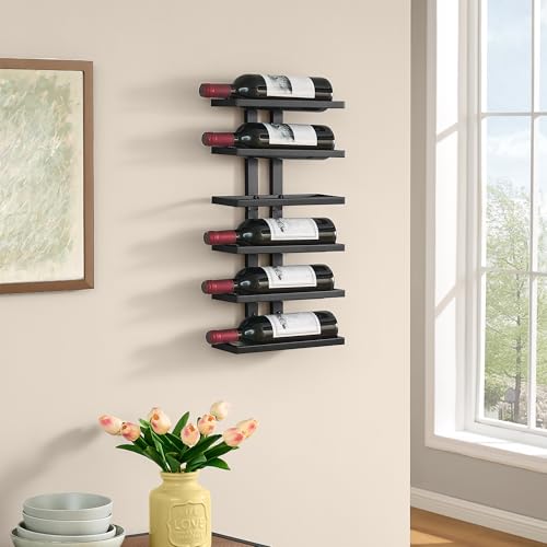 2 Set 6 Tier Wall Mount Wine Rack (12 Count)