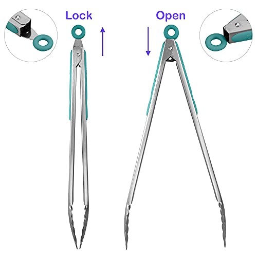 304 Stainless Steel Kitchen Cooking Tongs