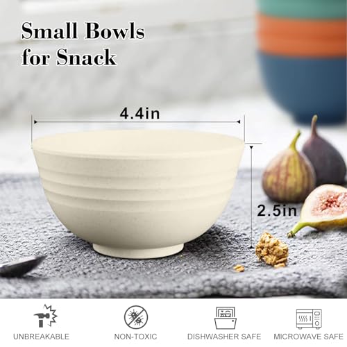 wheat straw dessert bowls 10oz set of 8