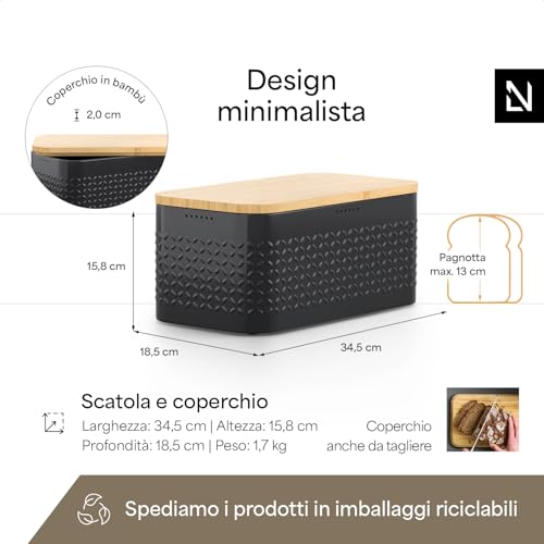 Bread Box I Metal bread box for long lasting freshness with non