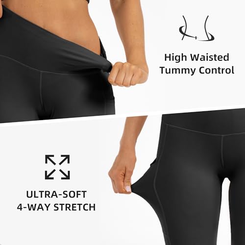 Butt Lifting High Waist Leggings for Women Buttery Soft Yoga Pants with Pockets Moisture