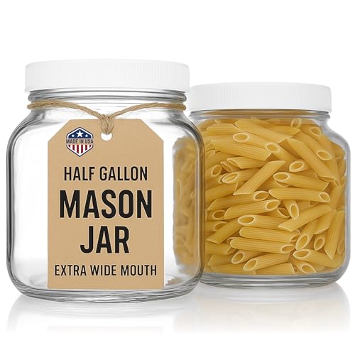 Half Gallon Mason Jar (2 Count)