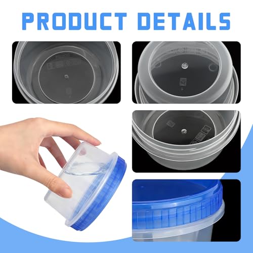 6 Pack Freezer Containers with Screw On Lids (6 Count)