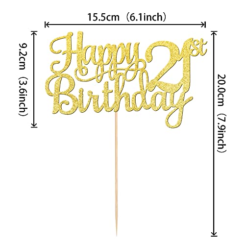 1 PCS Happy 21st Birthday Cake Topper