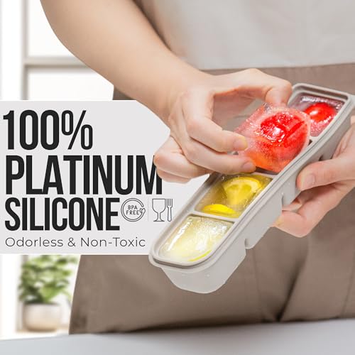 1 oz 6 Sections Silicone Ice Cube Freezer Tray with Lid