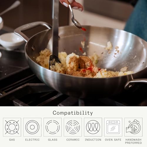 Cookware 10" Stainless Steel Kadai Pan