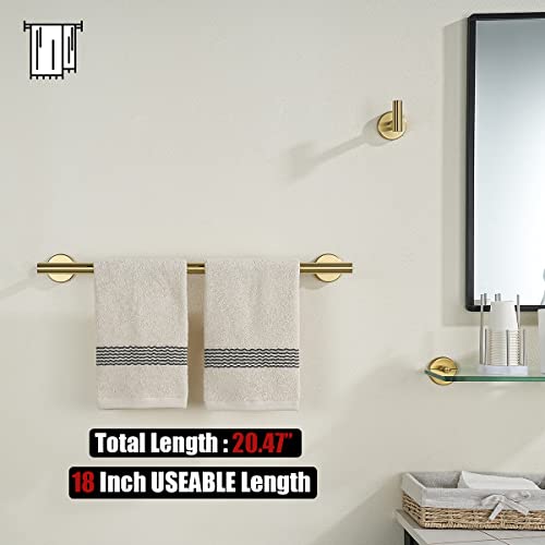Bath Towel Bar Brushed Gold