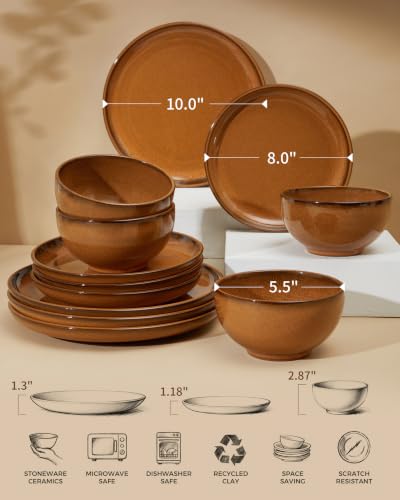 Stoneware Dinnerware Sets for 4