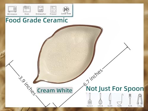 Ceramic Spoon Rest for Stove Top & Kitchen Counter Cooking Spoon Holder for Stove