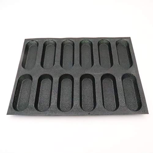 Silicone Hot Dog Bread Forms Mini Baby Sandwich Baking Molds Food grade Perforated Eclair Sheets for Home Oven